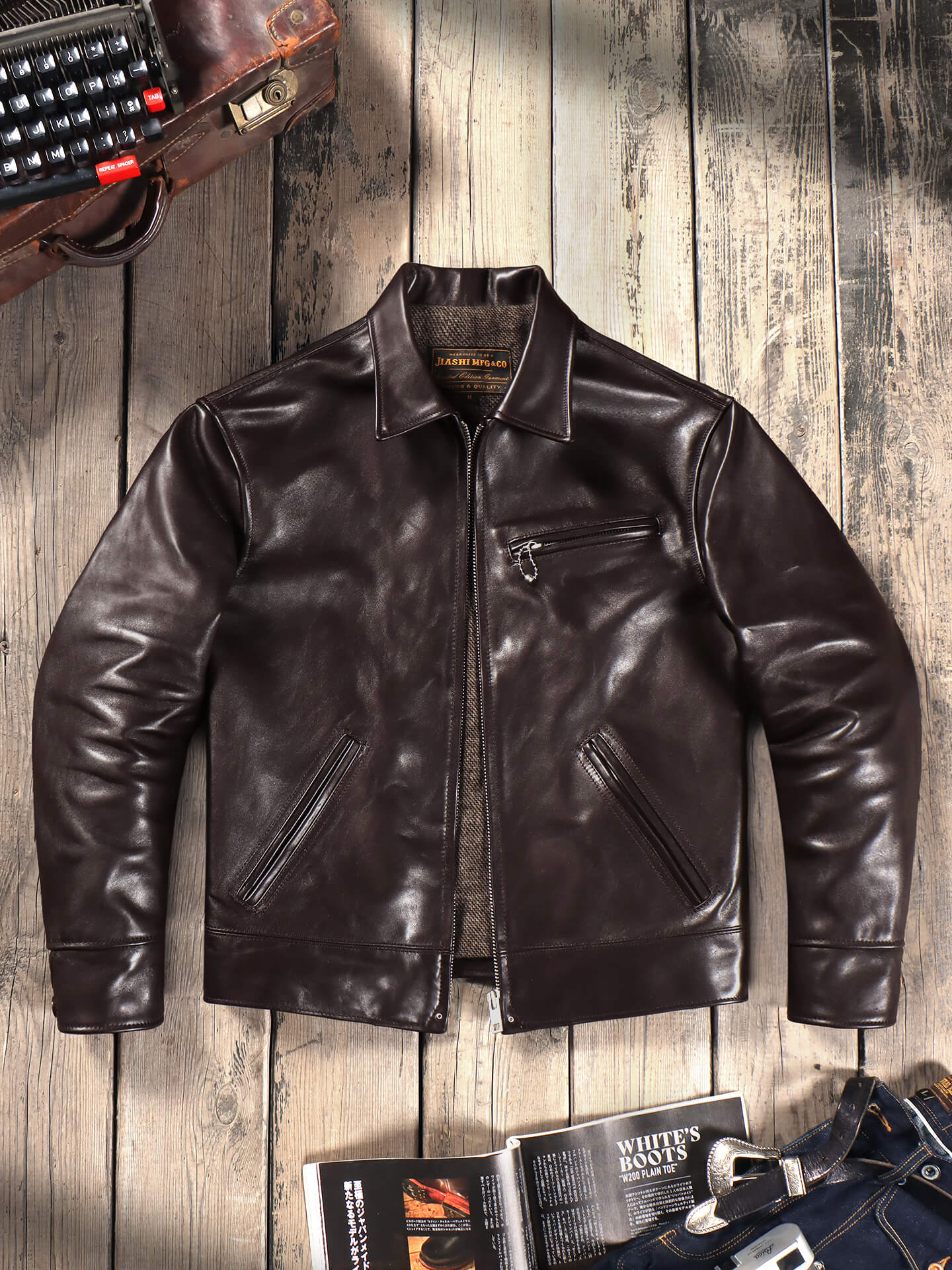 Men's Rider Leather Jacket-Classic