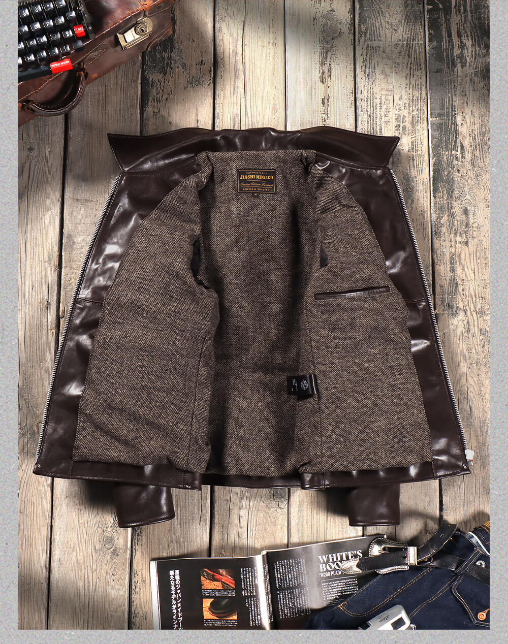 Men's Rider Leather Jacket-Classic