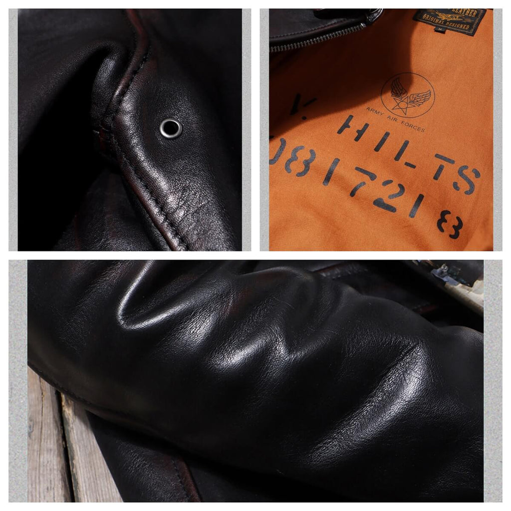 Men's A2 Bomber Leather Jacket-Alatus