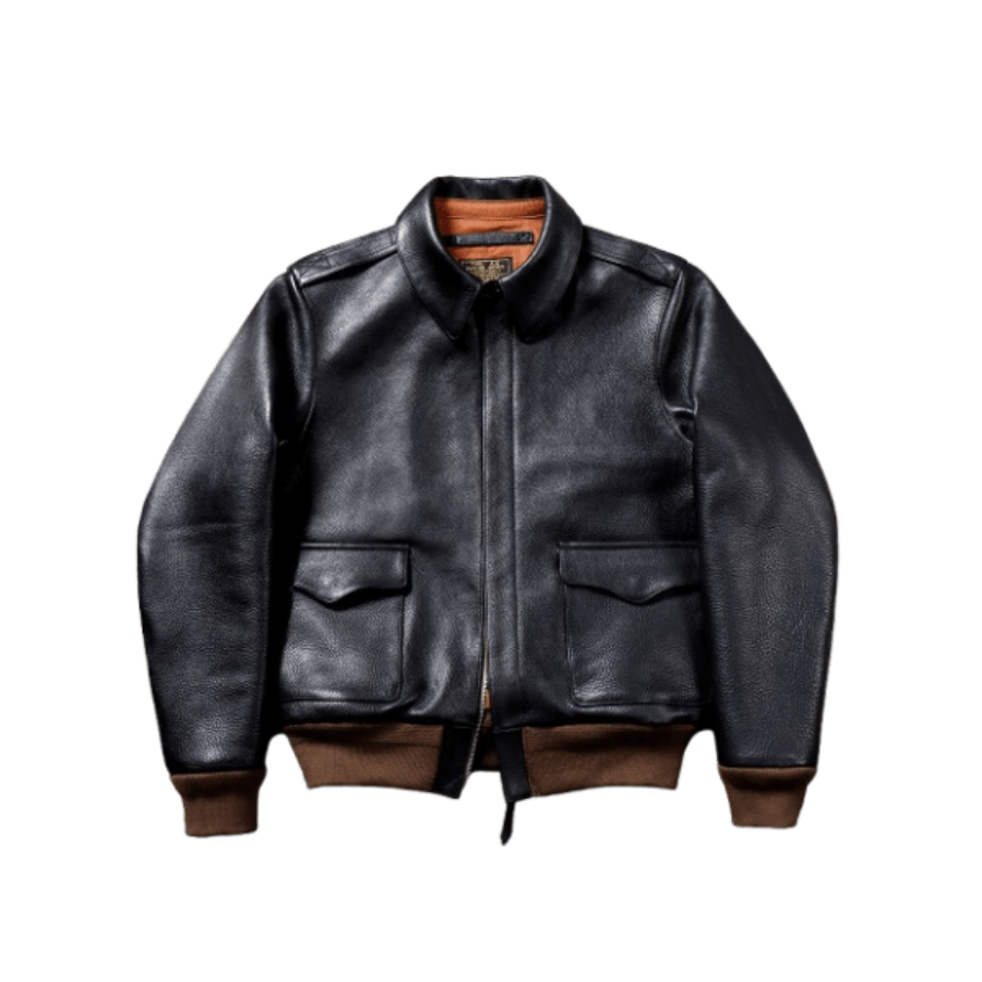 Men's A2 Bomber Leather Jacket-Aviator