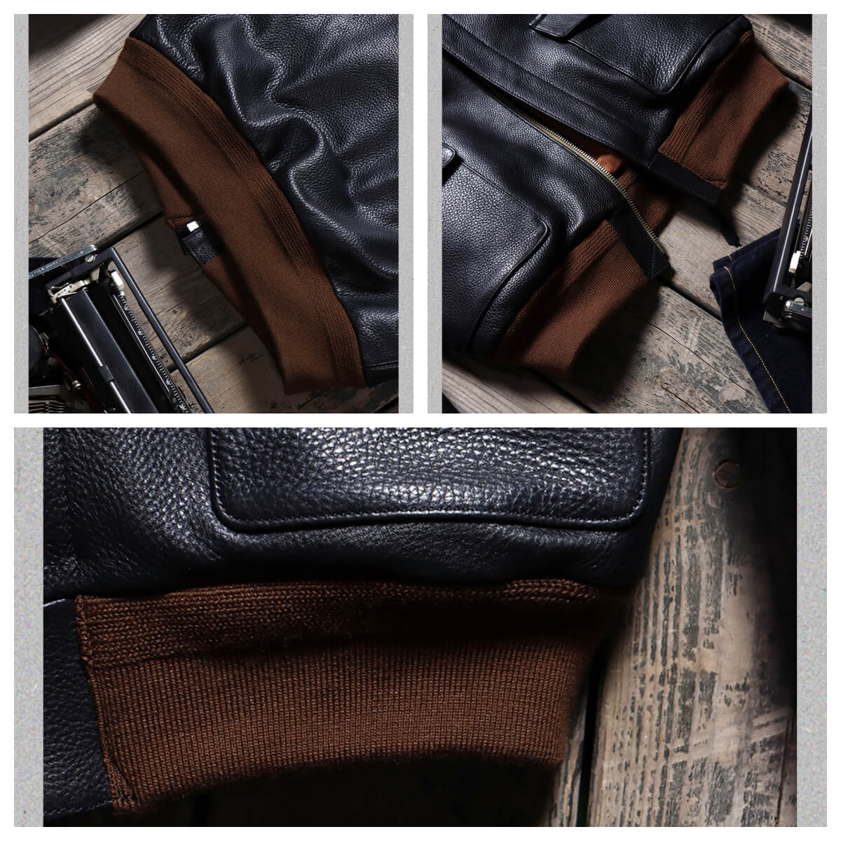 Men's A2 Bomber Leather Jacket-Aviator