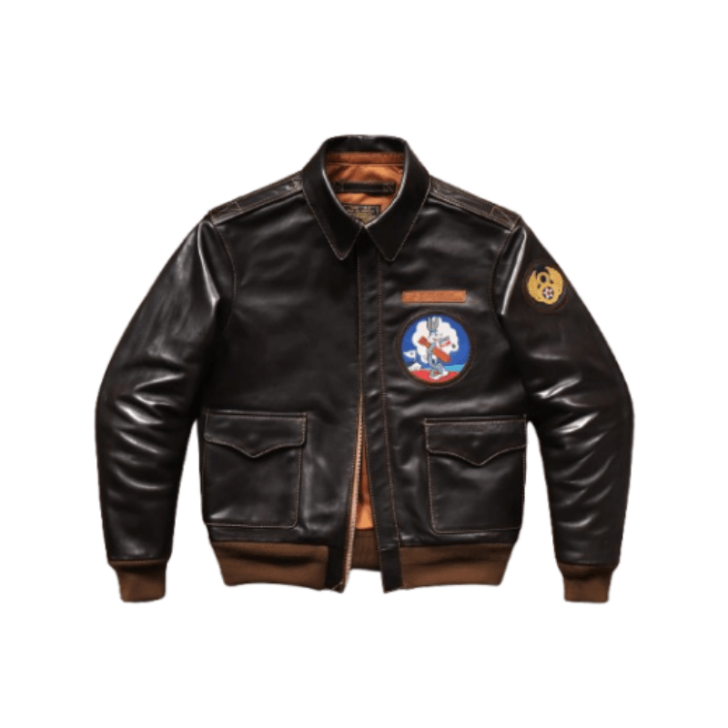 Men's A2 Bomber Leather Jacket-Draco