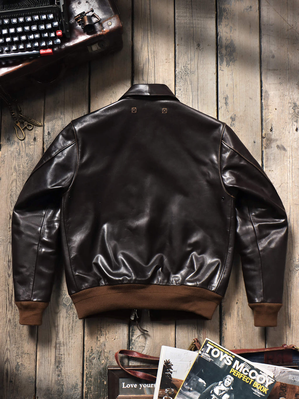 Men's A2 Bomber Leather Jacket-Draco