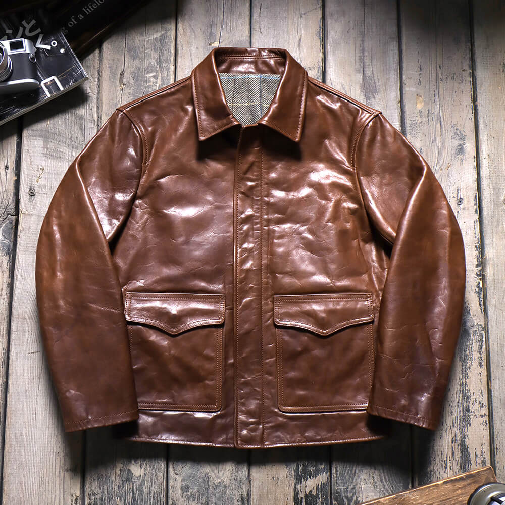 Men's A2 Bomber Leather Jacket-Explorator