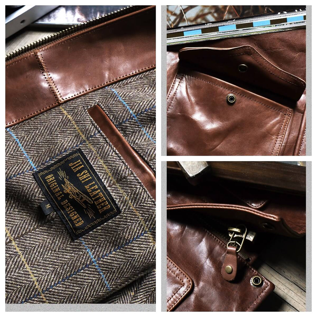 Men's A2 Bomber Leather Jacket-Explorator
