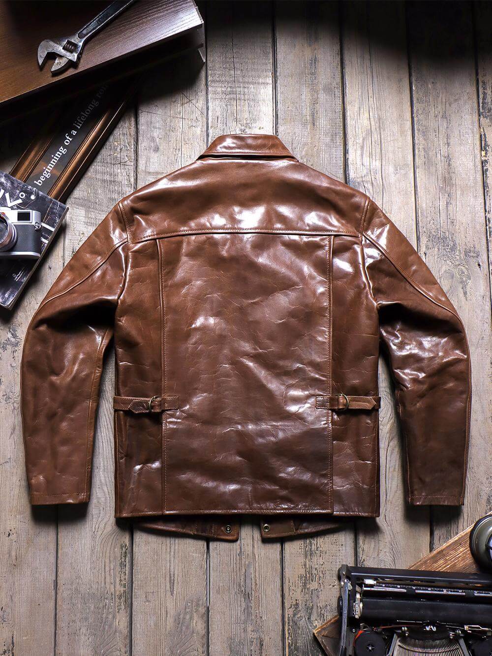 Men's A2 Bomber Leather Jacket-Explorator