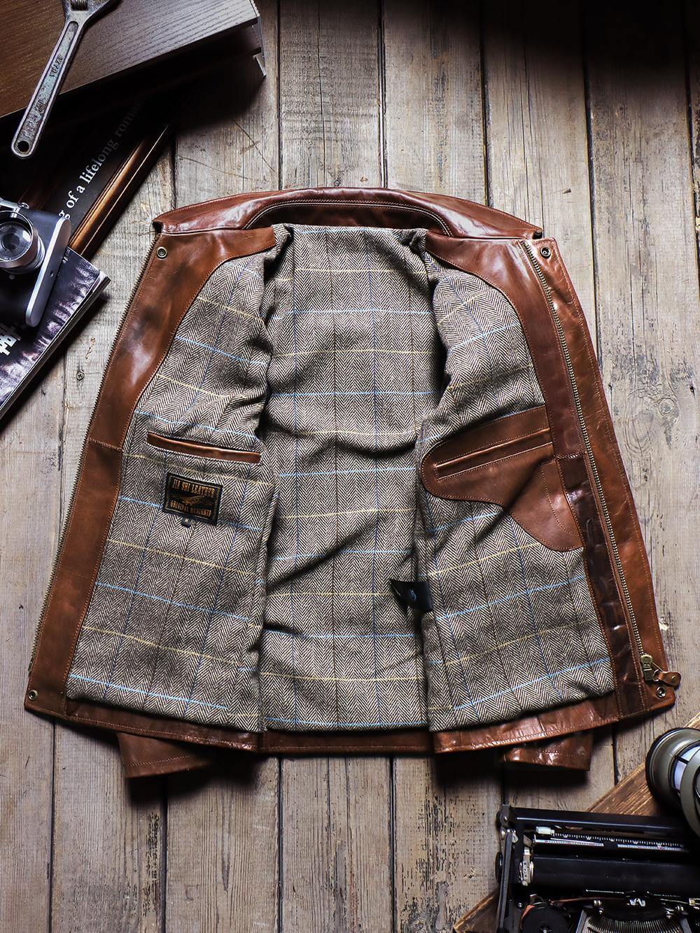 Men's A2 Bomber Leather Jacket-Explorator