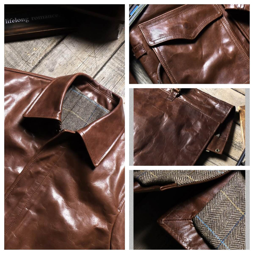Men's A2 Bomber Leather Jacket-Explorator
