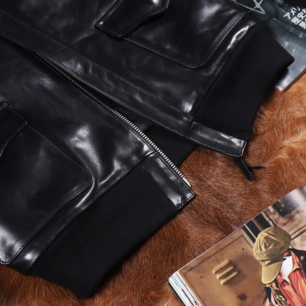 Men's A2 Bomber Leather Jacket-Tutamen