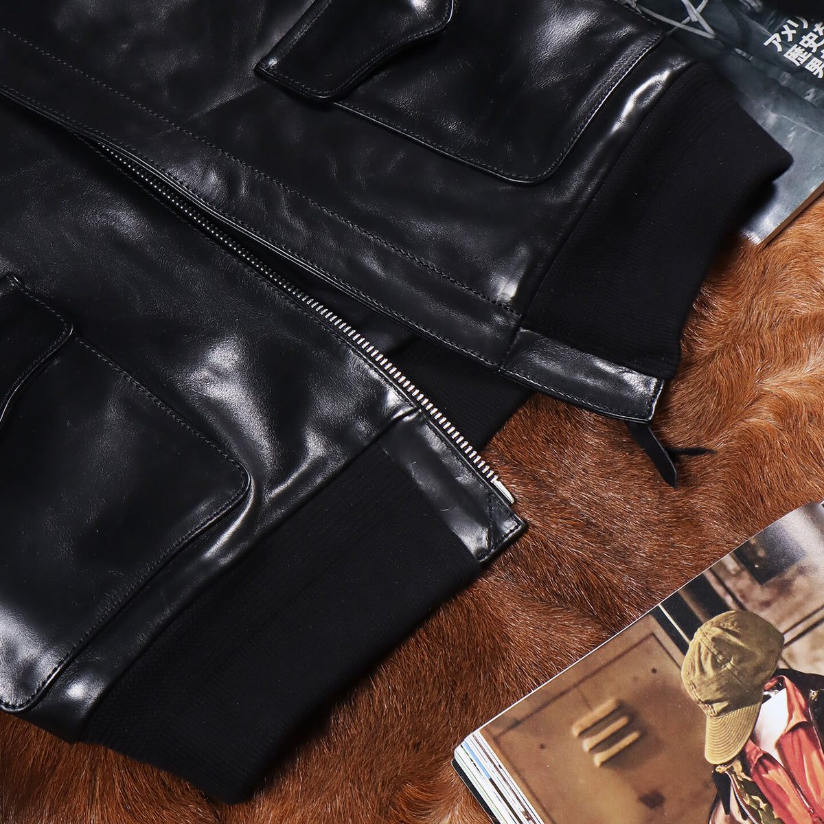 Men's A2 Bomber Leather Jacket-Tutamen