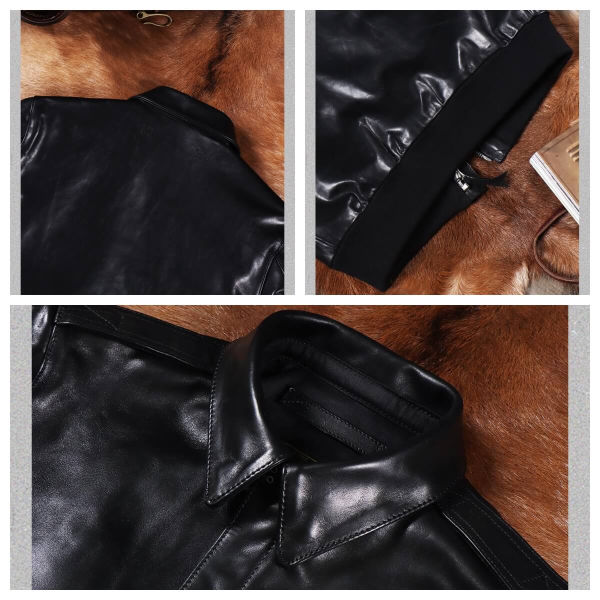 Men's A2 Bomber Leather Jacket-Tutamen