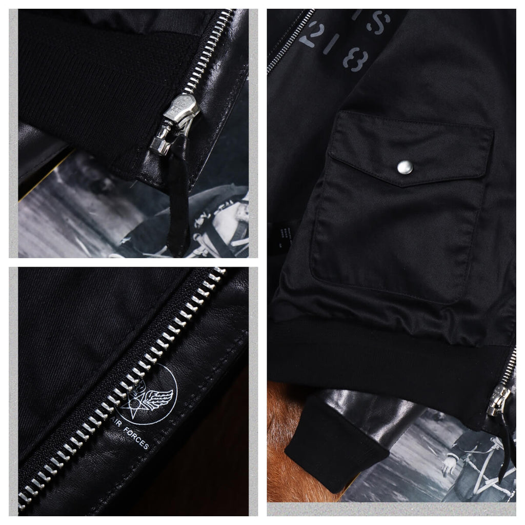 Men's A2 Bomber Leather Jacket-Tutamen