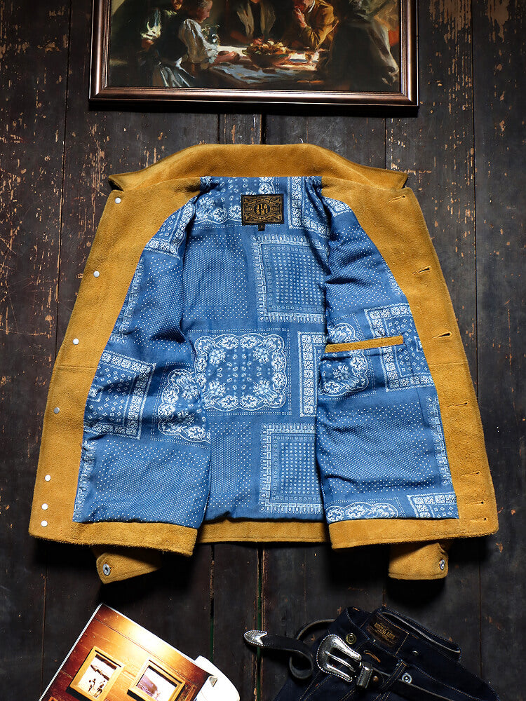 Men's Suede Western Leather Jacket-Wren