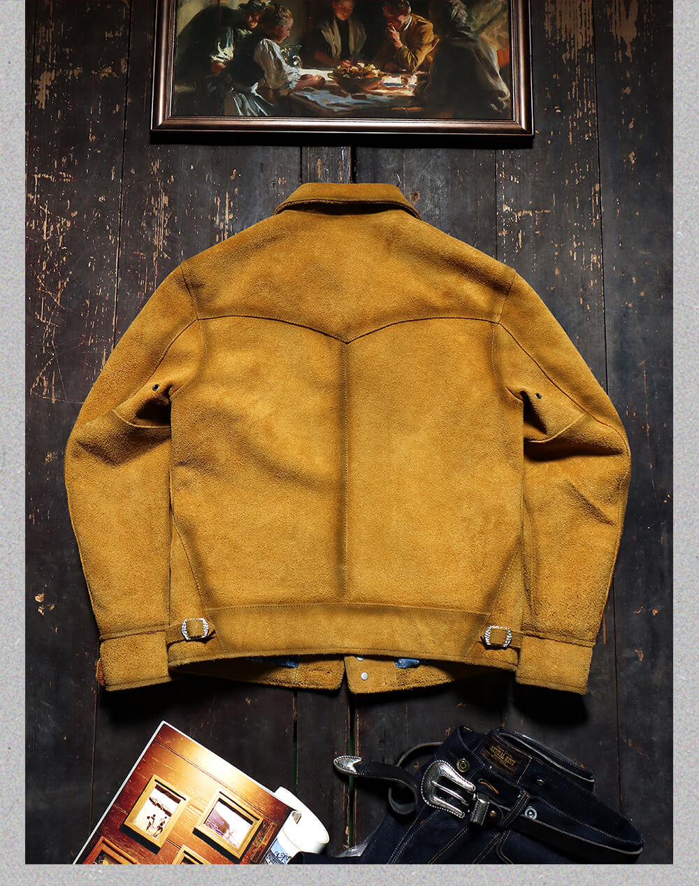 Men's Suede Western Leather Jacket-Wren