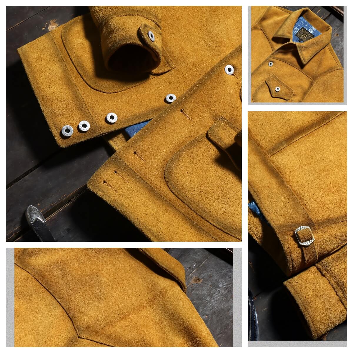 Men's Suede Western Leather Jacket-Wren