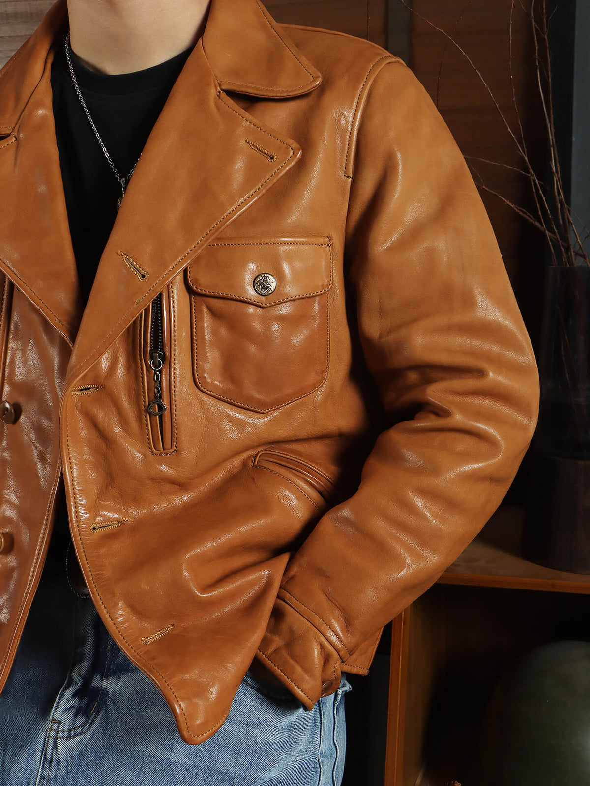 Men's Rider Leather Jacket-Libertas