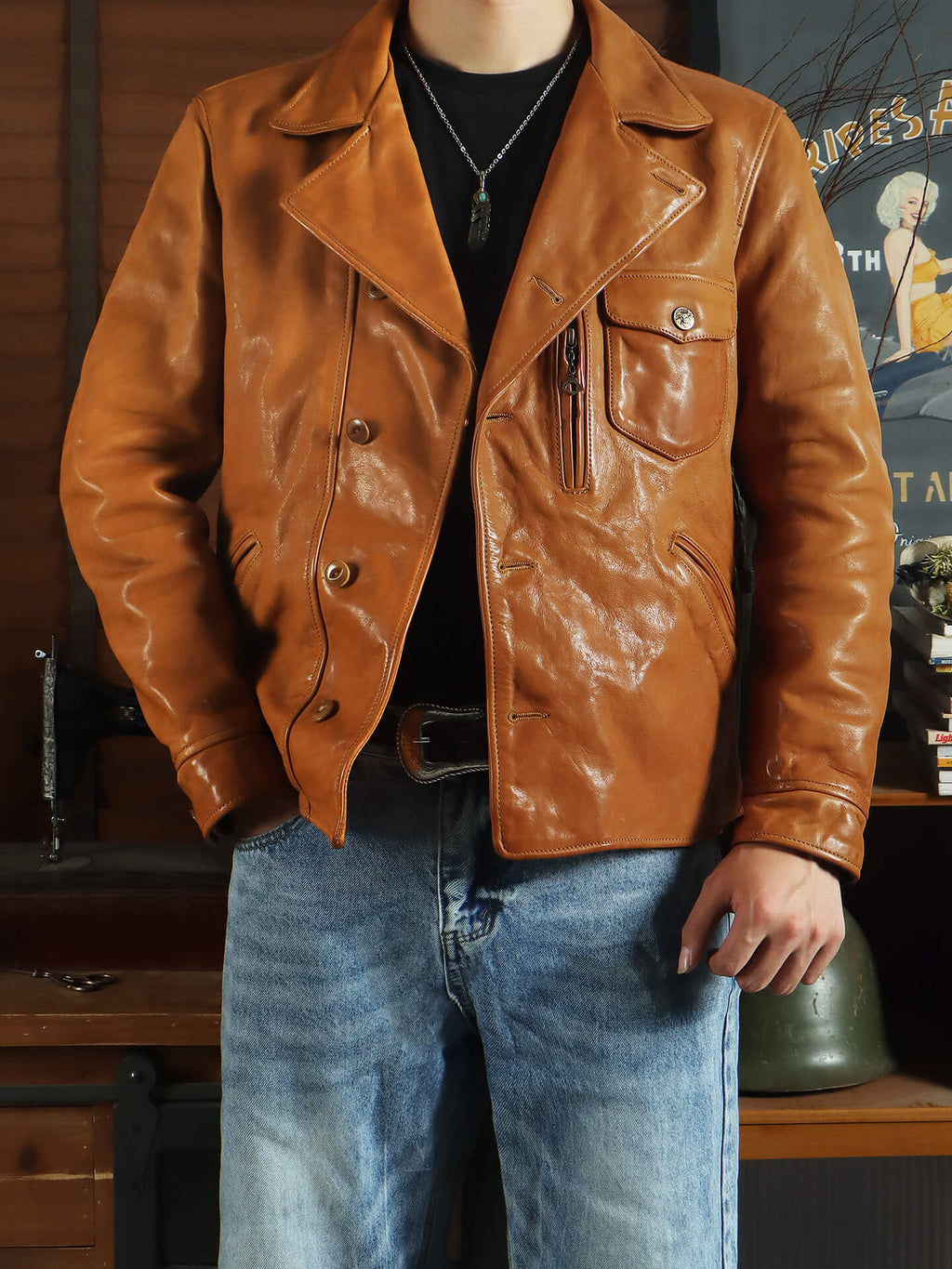 Men's Rider Leather Jacket-Libertas