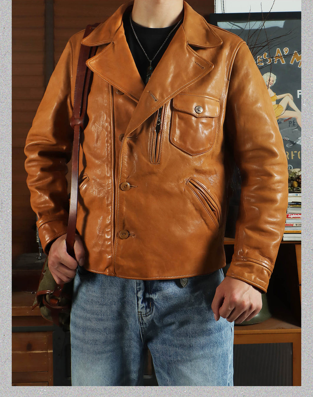 Men's Rider Leather Jacket-Libertas