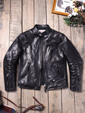 Men's Biker Leather Jacket-Acer