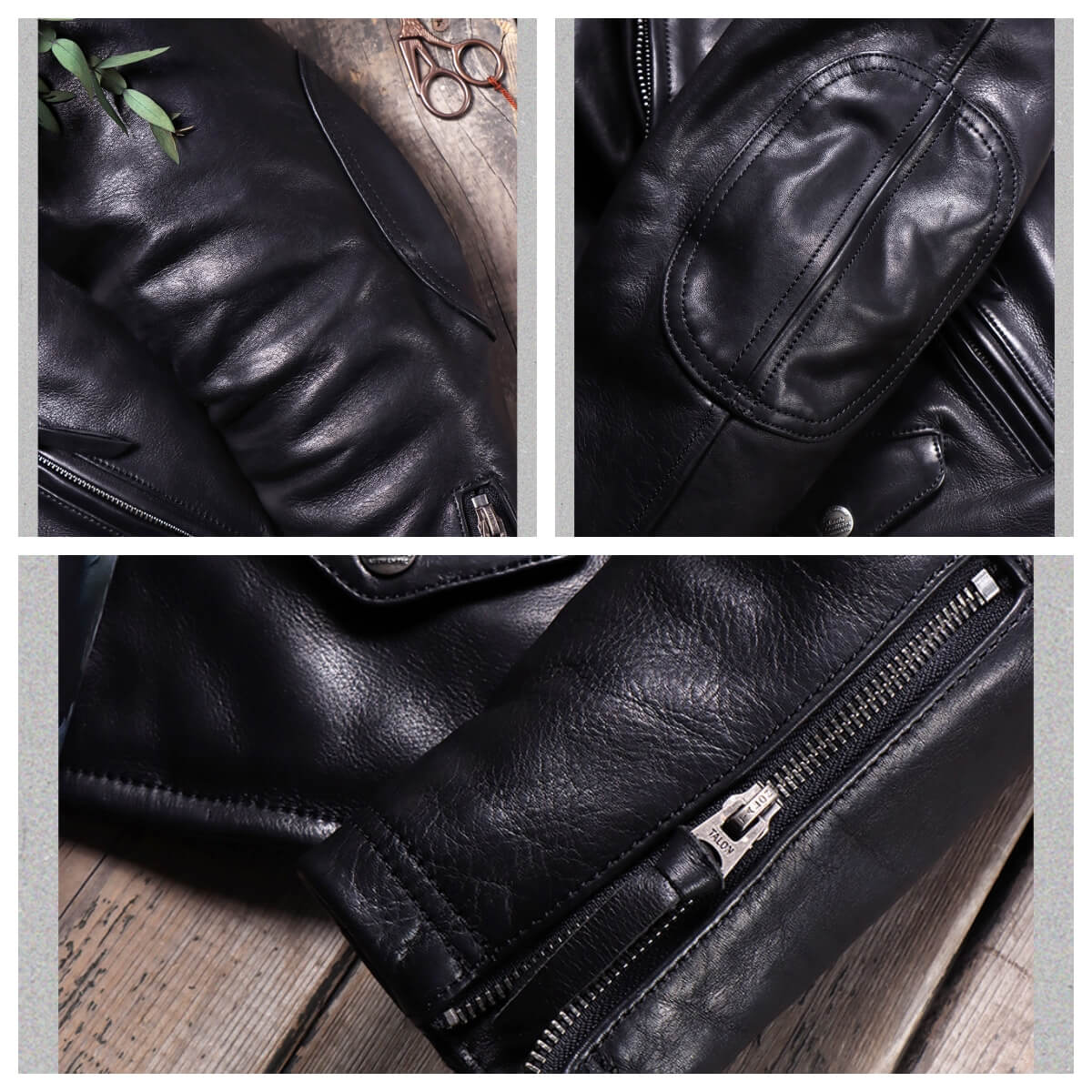 Men's Biker Leather Jacket-Acer