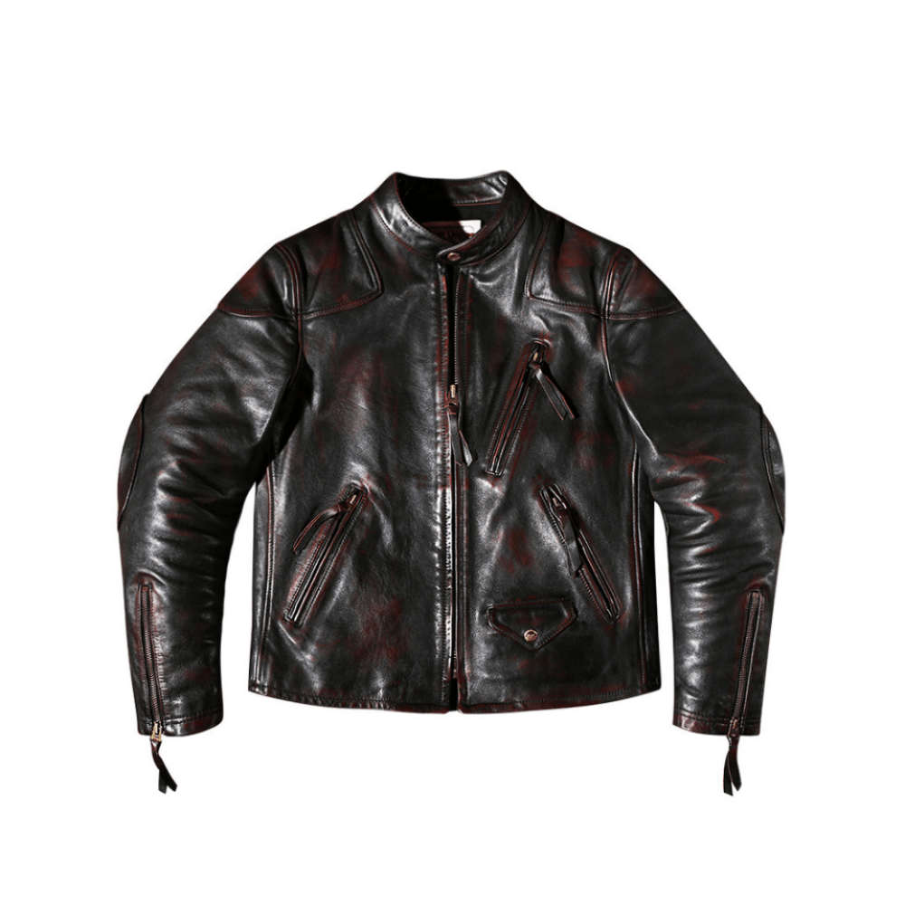 Men's Biker Leather Jacket-Impetus