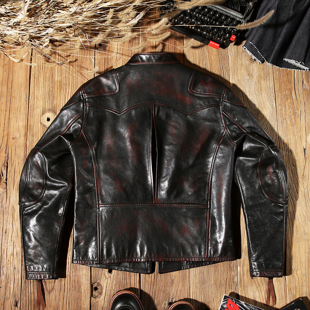 Men's Biker Leather Jacket-Impetus