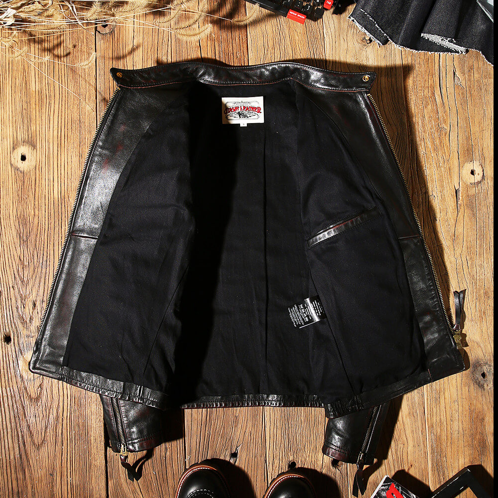 Men's Biker Leather Jacket-Impetus