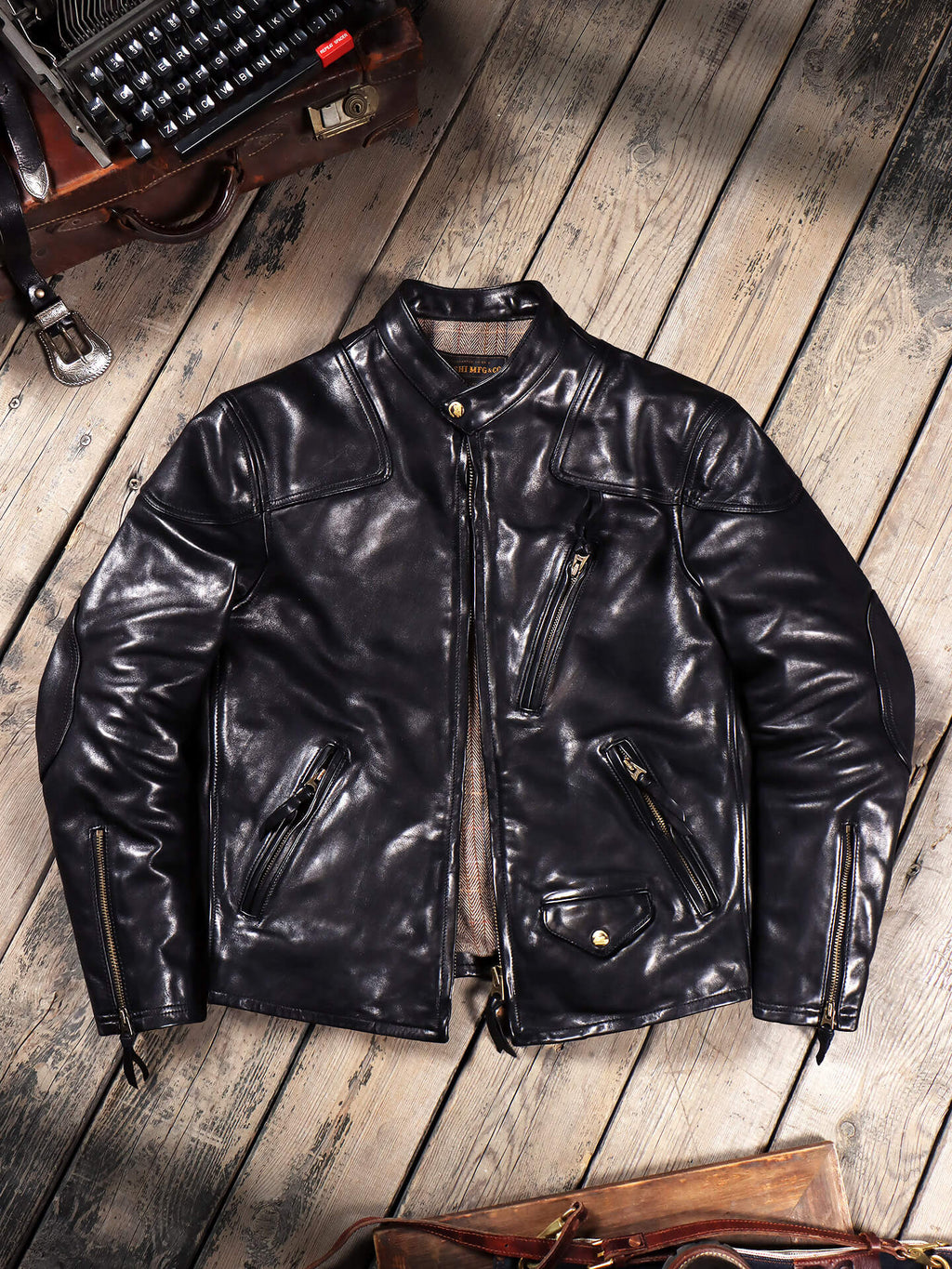Men's Biker Leather Jacket-Celeritas