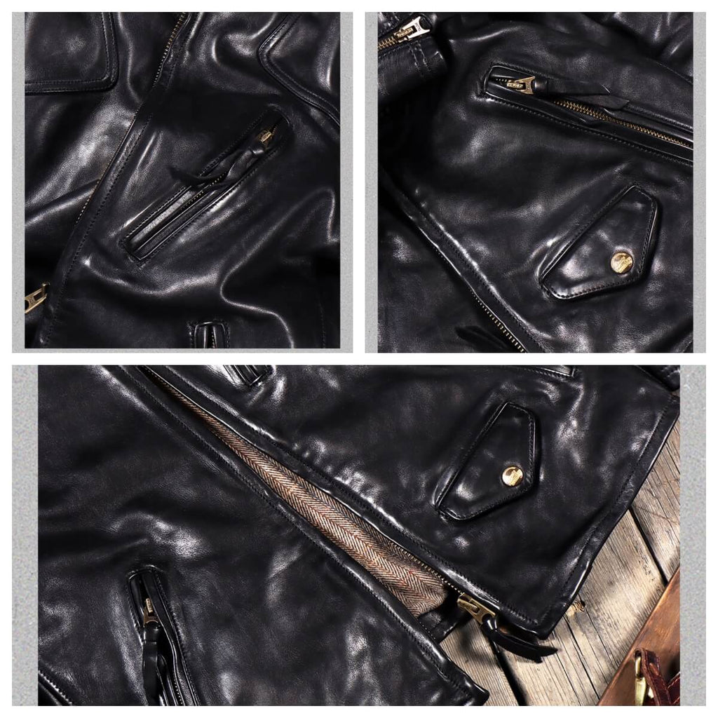 Men's Biker Leather Jacket-Celeritas