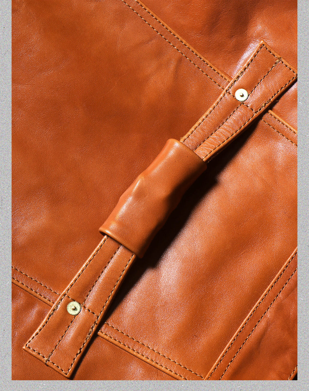 Men's Tan Trucker Leather Jacket-Primus