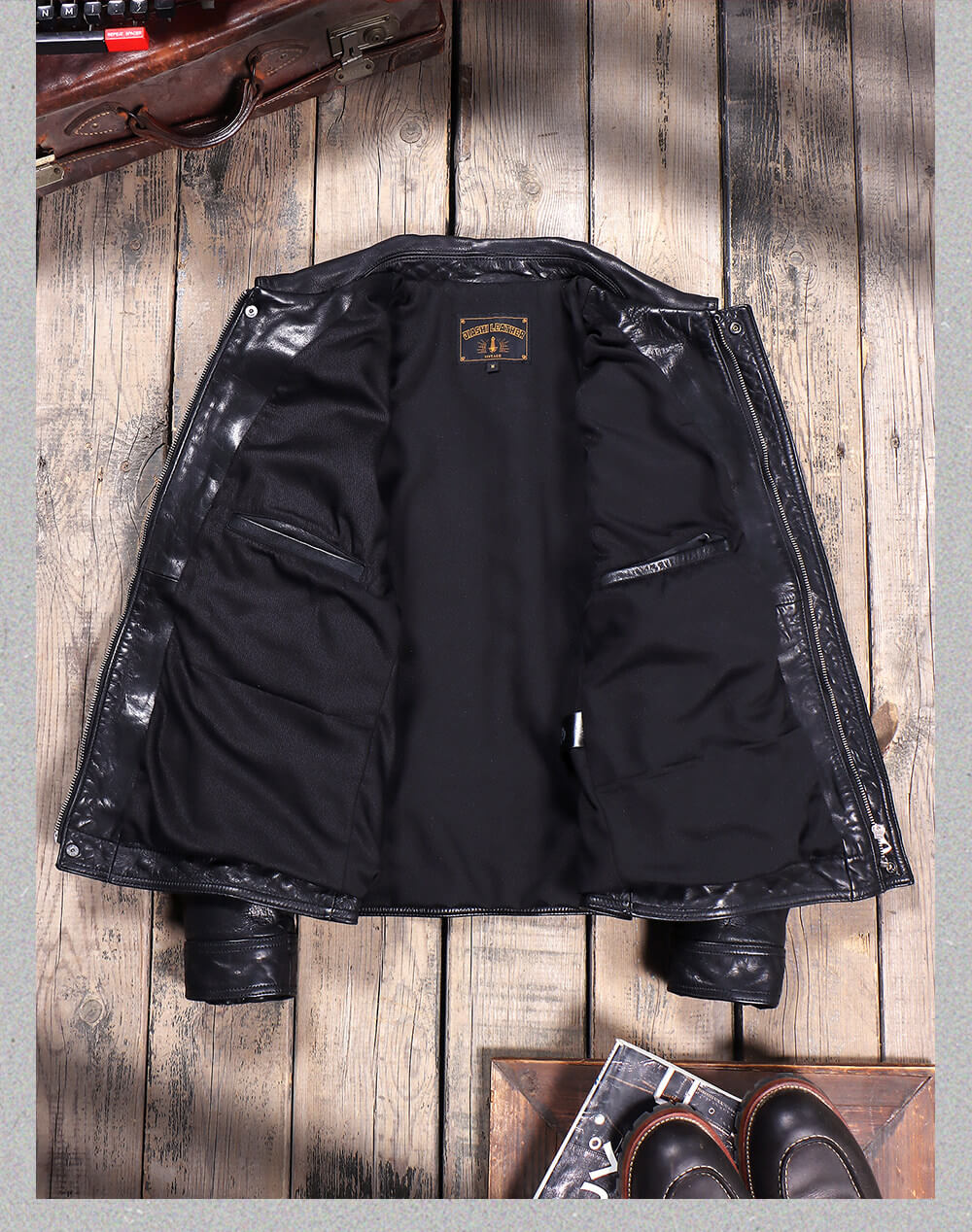 Men's Field Leather Jacket-Sylva