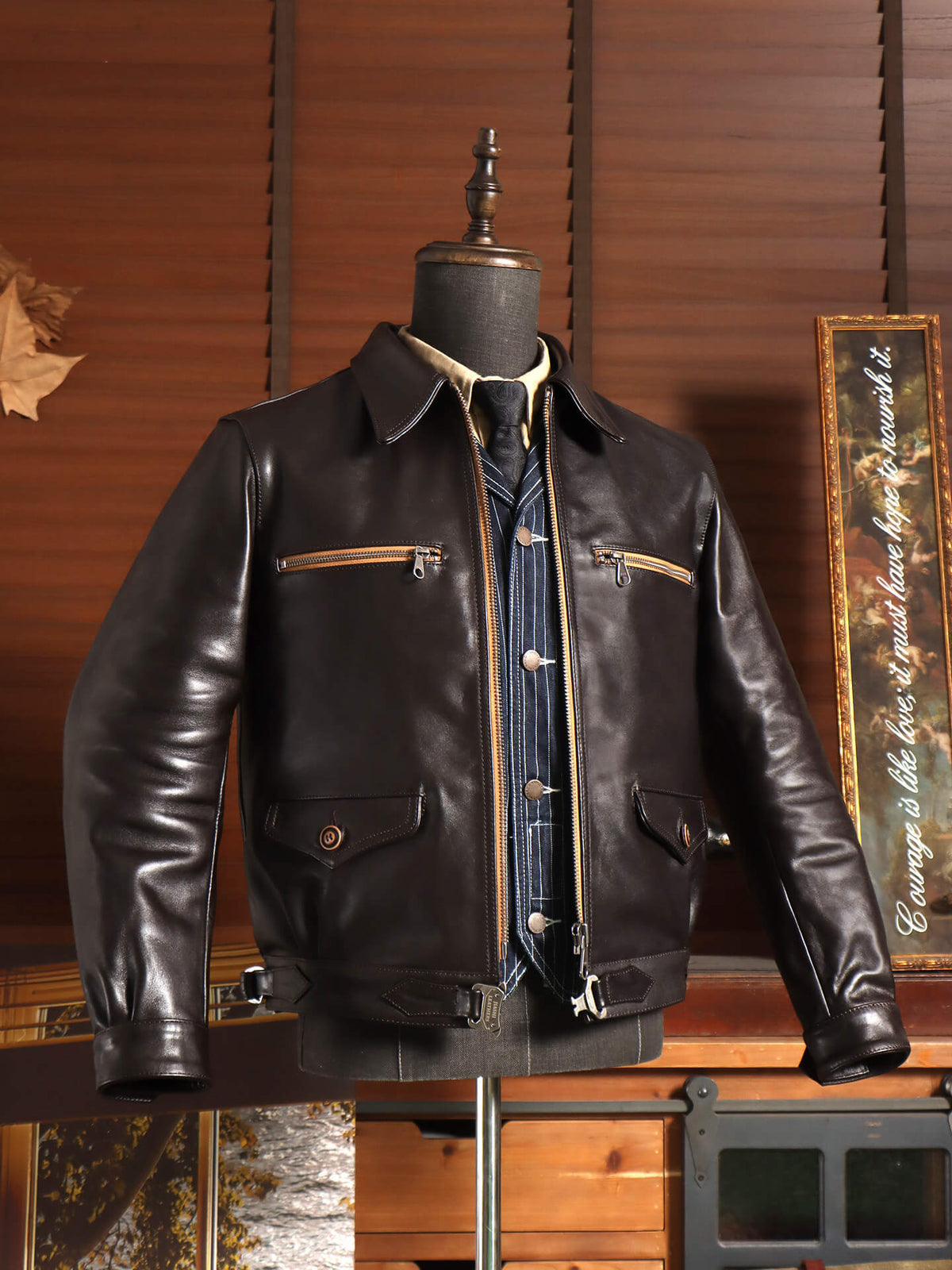 Men's Flight Leather Jacket-Ignis