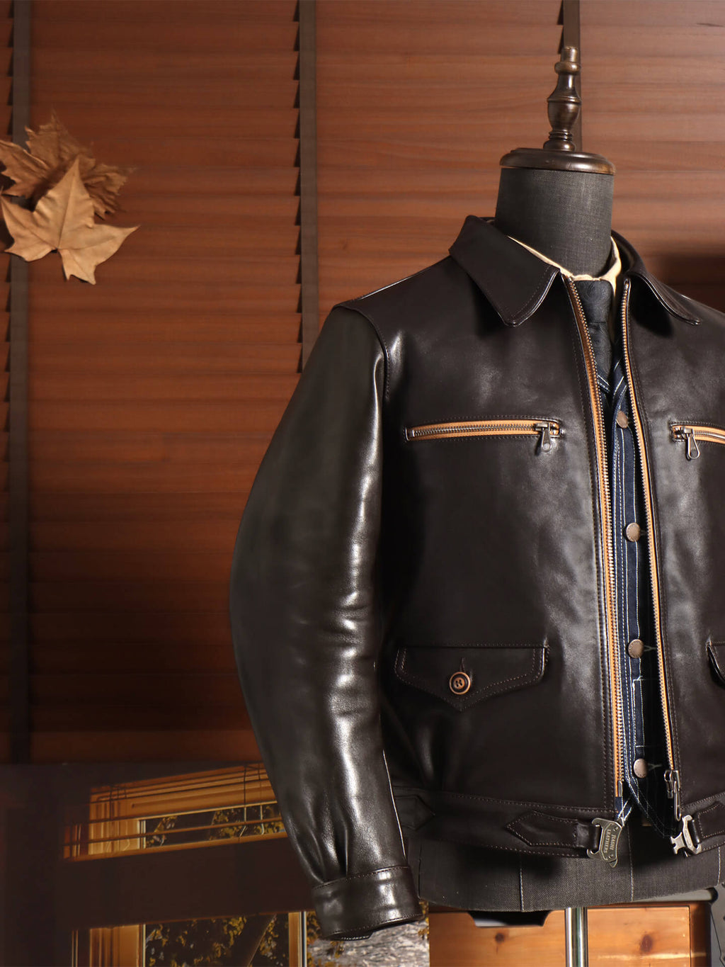 Men's Flight Leather Jacket-Ignis