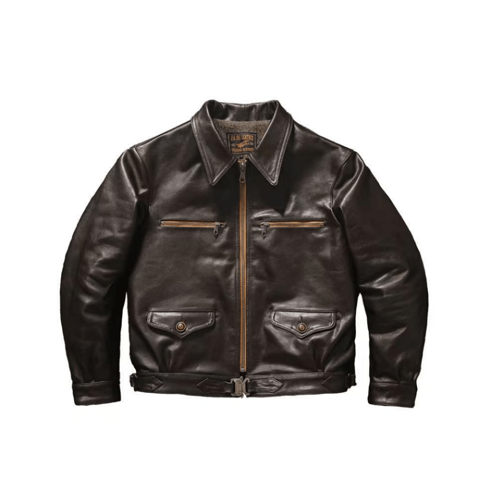 Men's Flight Leather Jacket-Ignis