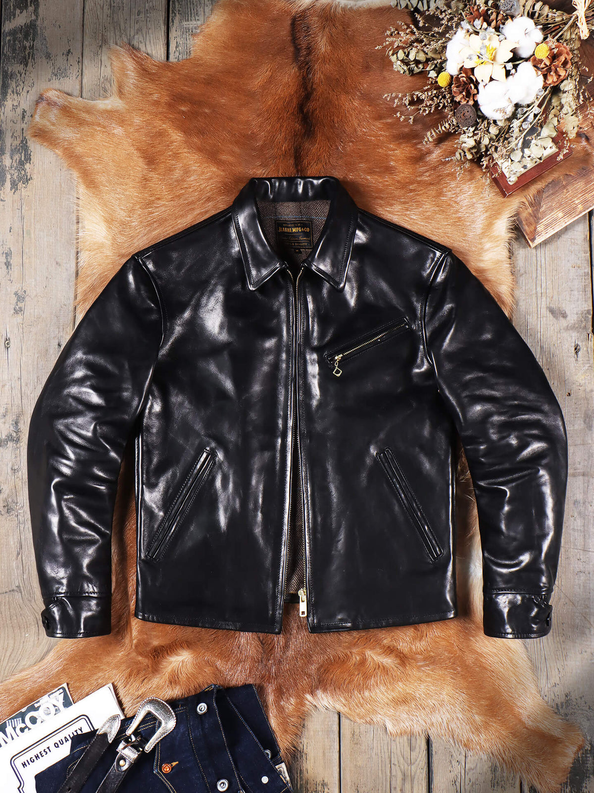 Men's Rider Leather Jacket-Velox