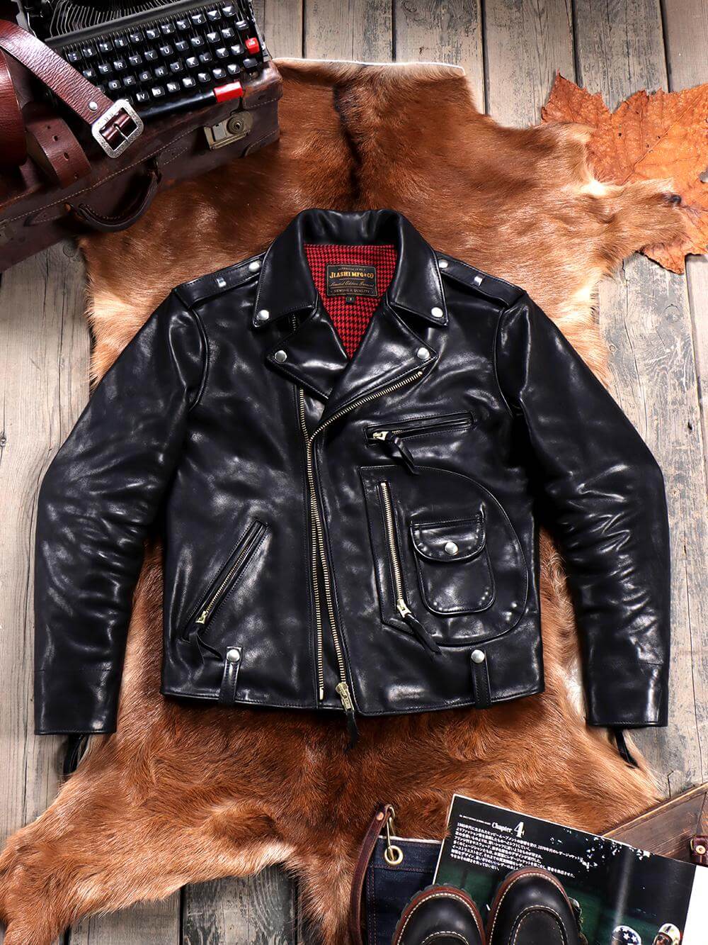 Men's Rider Leather Jacket-Gravis