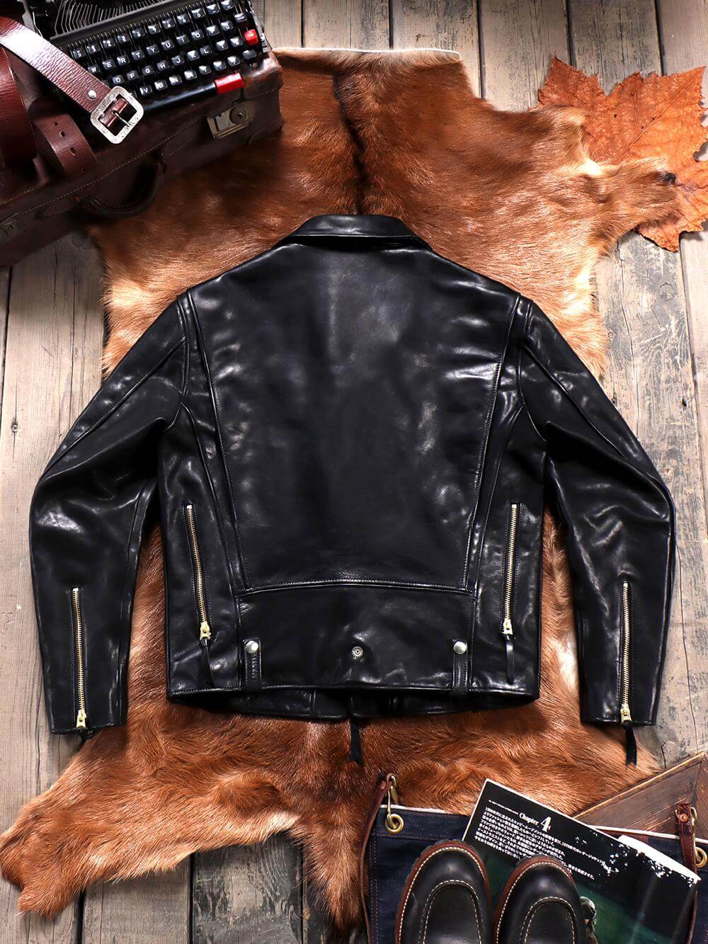 Men's Rider Leather Jacket-Gravis