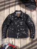 Men's Western Leather Jacket-Aigokeros
