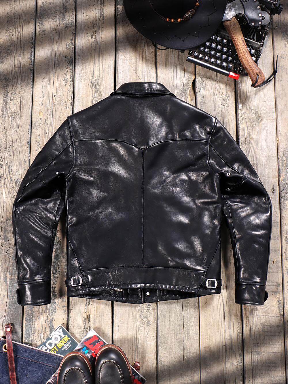 Men's Western Leather Jacket-Aigokeros