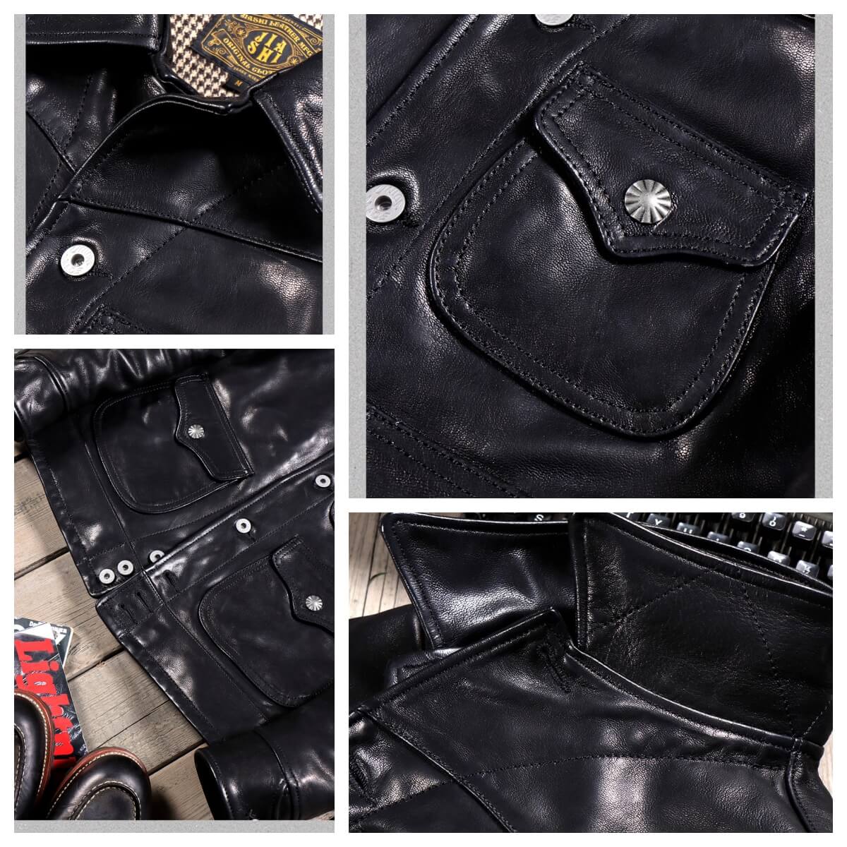 Men's Western Leather Jacket-Aigokeros