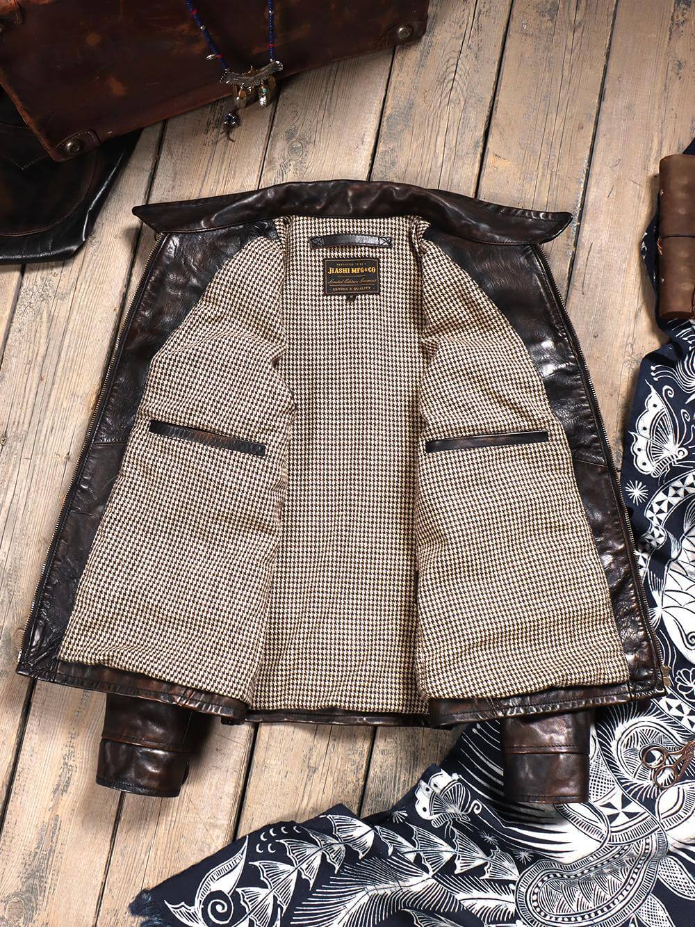 Men's Western Leather Jacket-Lobo Vintage