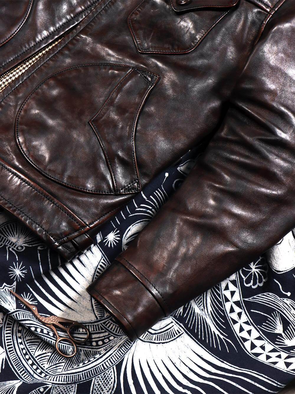 Men's Western Leather Jacket-Lobo Vintage