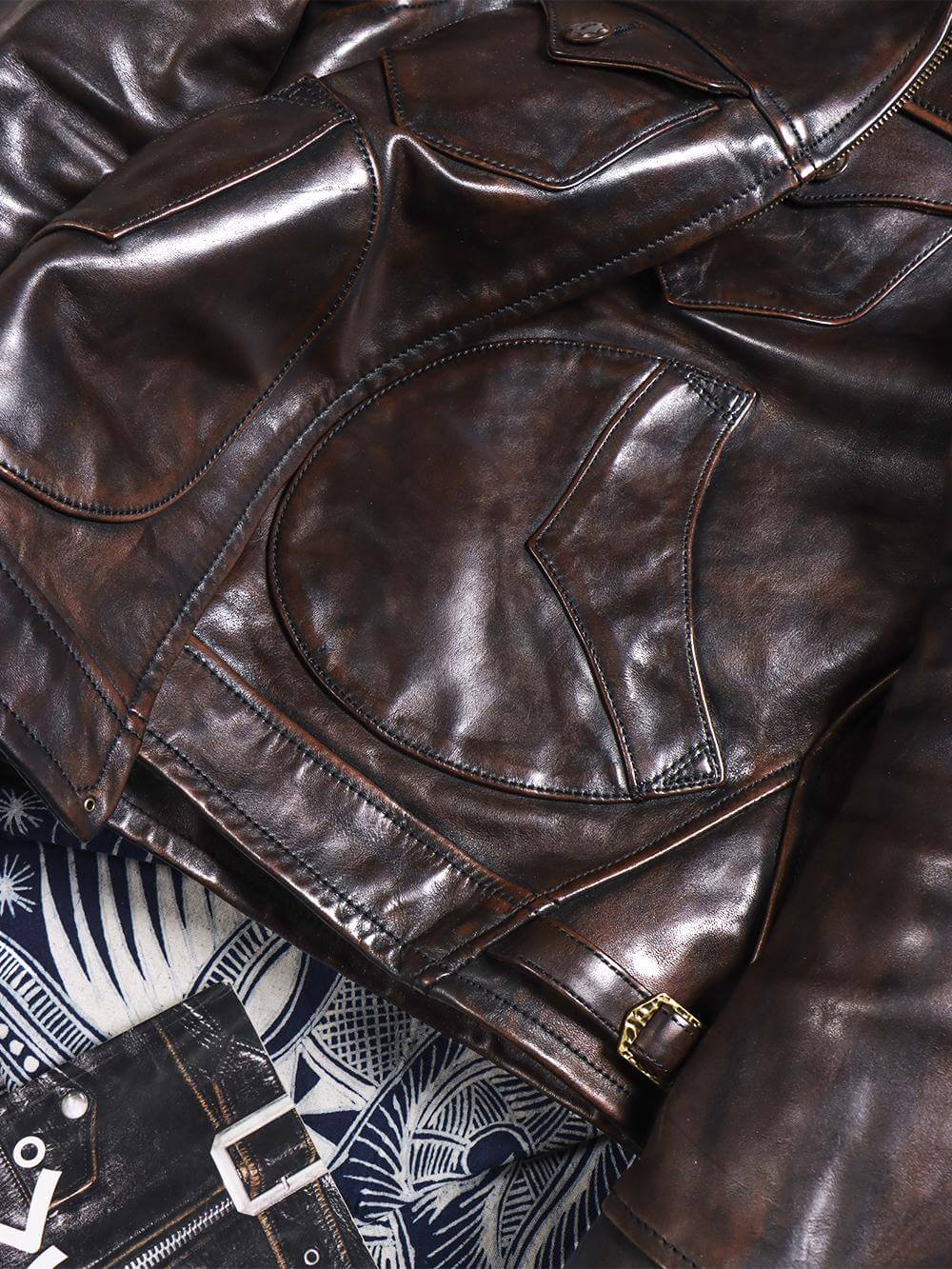 Men's Western Leather Jacket-Lobo Vintage