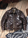 Men's Western Leather Jacket-Lobo Vintage