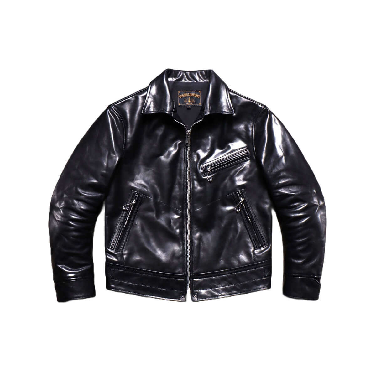 Men's Rider Leather Jacket-Obsidian
