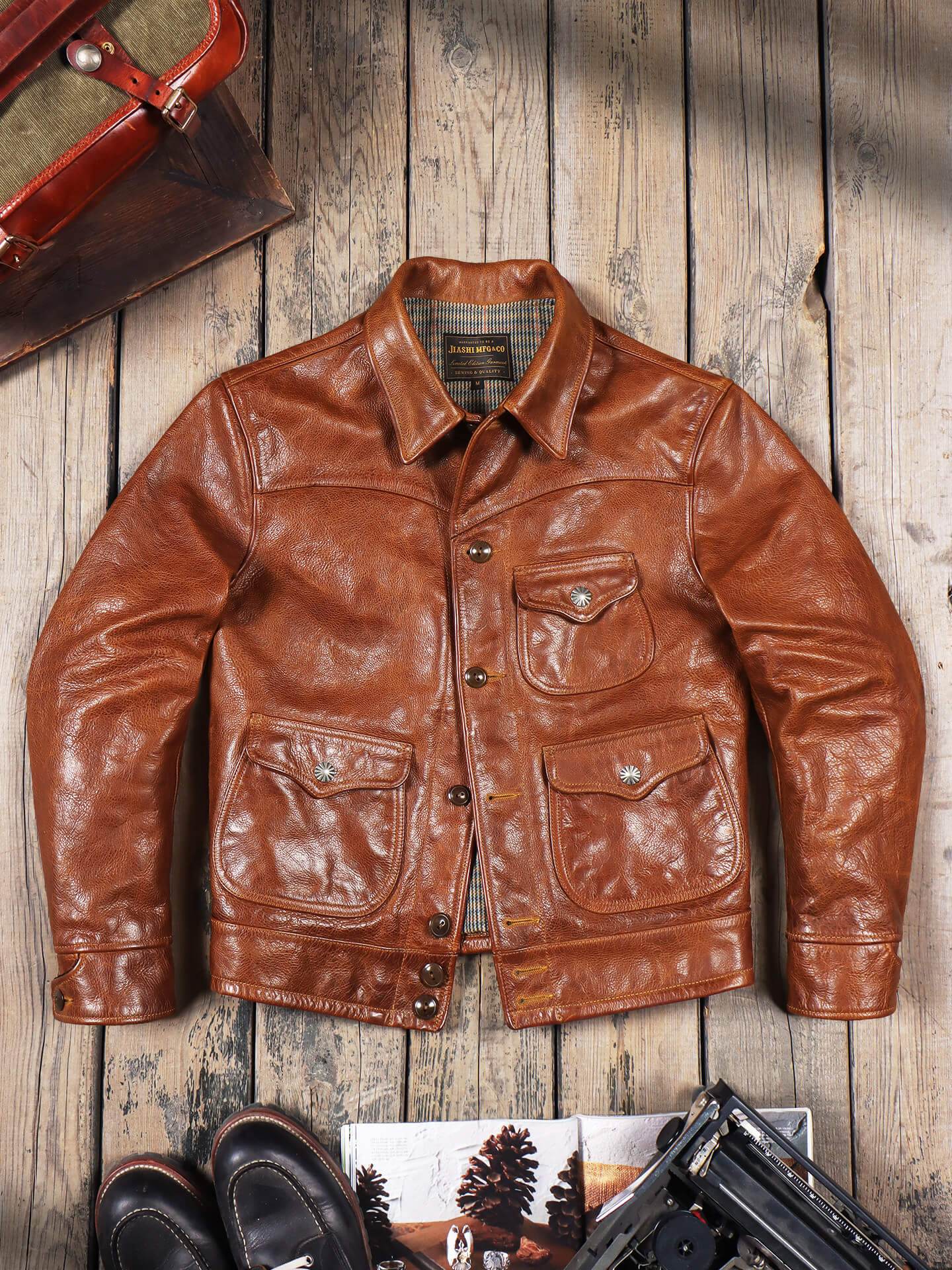 Men's Western Leather Jacket-Cazador