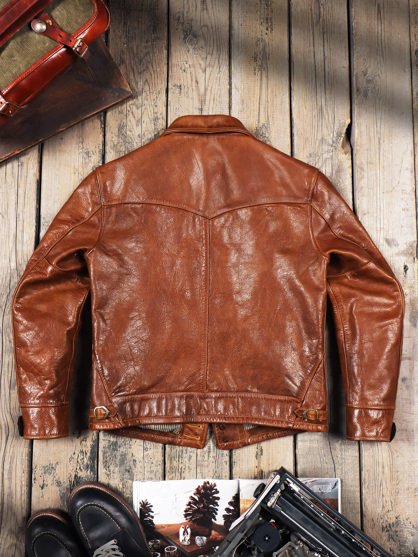 Men's Western Leather Jacket-Cazador