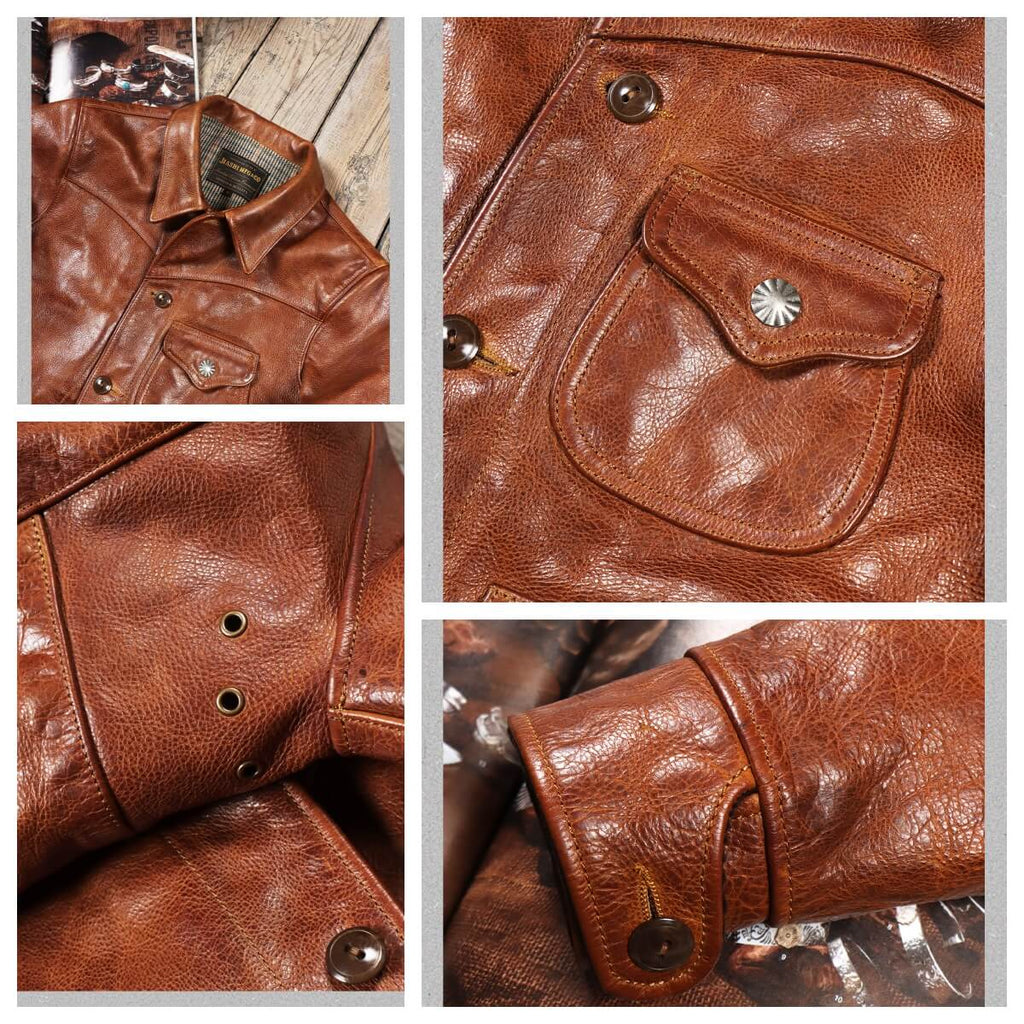 Men's Western Leather Jacket-Cazador