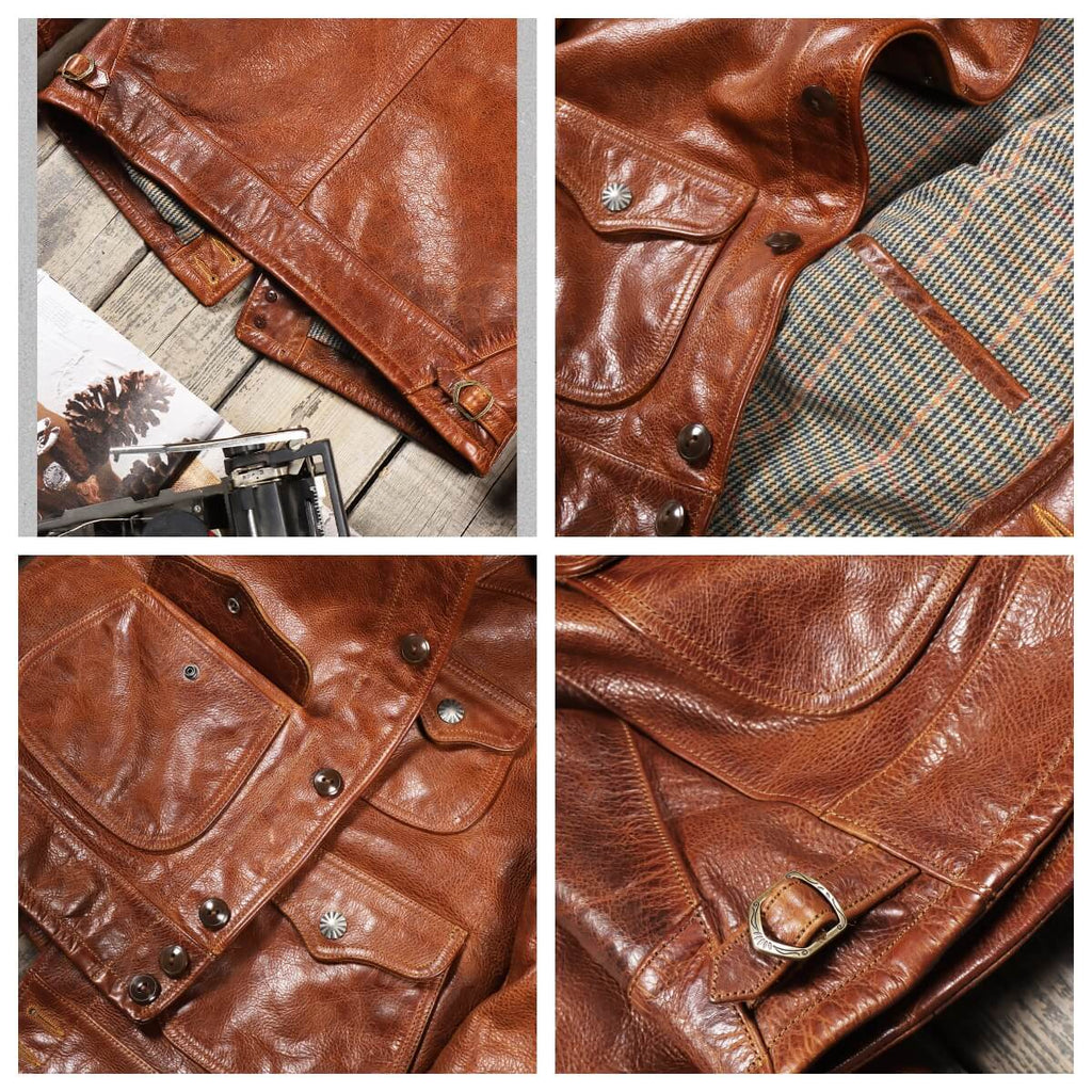 Men's Western Leather Jacket-Cazador