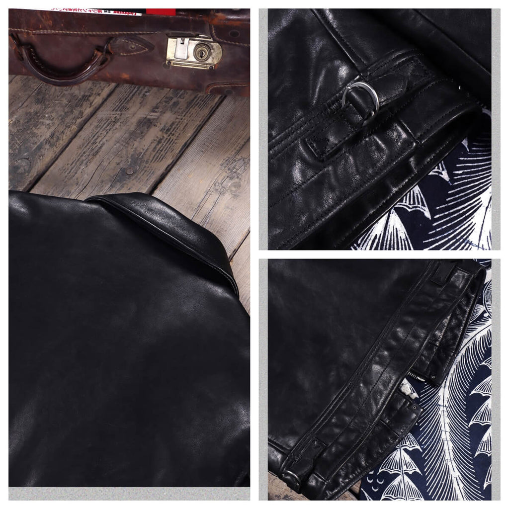 Men's Rider Leather Jacket-Aura